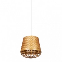 Distribuidor - Lâmpadas Diversas | Colgantes Rustica | COLGANTE BAMBU FARGESIA 1XE27 AVELLANA REGX24X24 CM Ref: 141092415